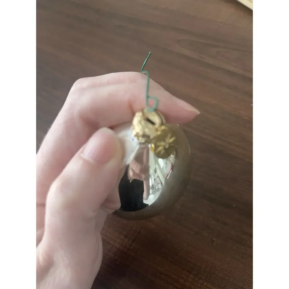 VTG Christopher RADKO Retired Teardrop Ornament Indented. Chipped Tip See Pics